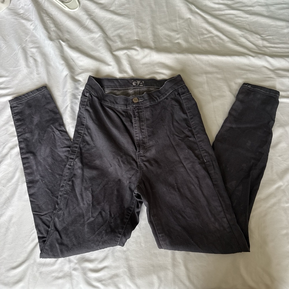 Gray Patterned Skinny Jeans